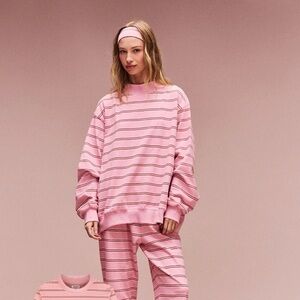 BRAND NEW Valentines Edition PARKE Striped Mockneck Pullover L/XL!!